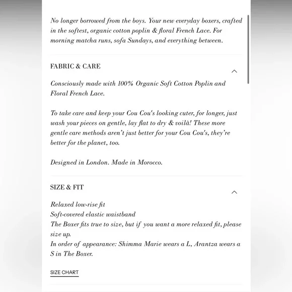 Like New Cou Cou Intimates The Boxer in cotton Poplin. - Picture 8 of 13